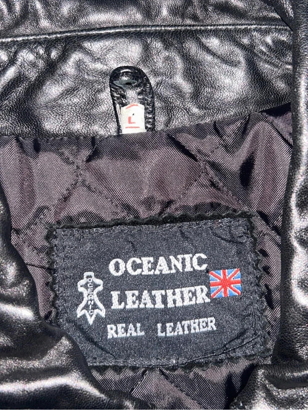 90s Black Genuine Leather Full Zip Bomber Jacket
